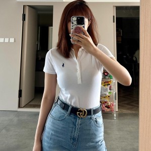 폴로 랄프로렌 여성 슬림핏 카라티 반팔 우먼 PK 5버튼 포니로고 카라티셔츠