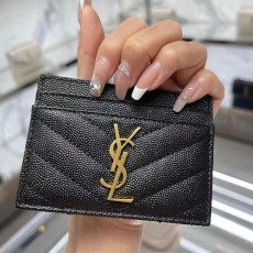 생로랑 YSL 마틀라세 모노그램 여자 카드지갑 은장 금장 423291