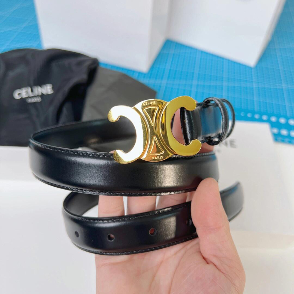 셀린느 벨트 트리오페 2.5CM 미디엄 소가죽 블랙 45AK93A01.38NO