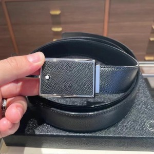 몽블랑 남자 사피아노 프레임버클 블랙 벨트 114421